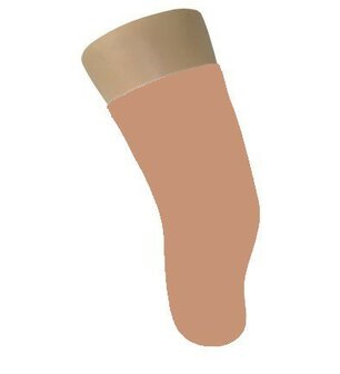 Stompsok onderbeen / frottee &gt; beige gem&ecirc;leerd