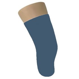 Stompsok onderbeen / frottee > jeansblauw gemêleerd